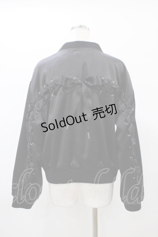 画像2: Ank Rouge / BACKスピンドルブルゾン M ブラック H-26-01-07-1040-CA-JA-NS-ZH (2)