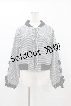 画像: Ank Rouge / 袖スピンドルコンパクトブルゾン M ブラック H-26-01-07-1044-CA-JA-NS-ZH