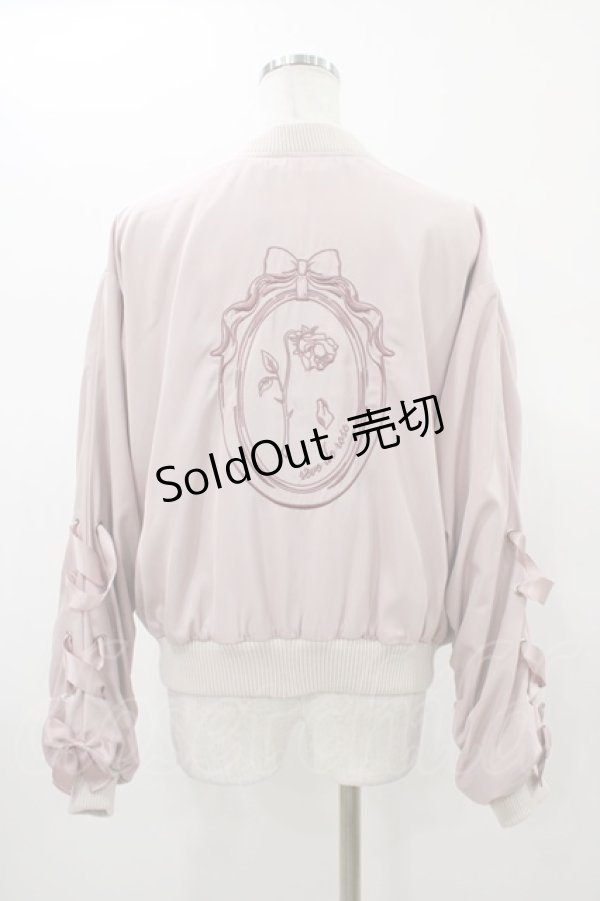 画像2: Ank Rouge / リボン&ローズエンブロイダリーブルゾン M ピンク H-26-01-07-1046-CA-JA-NS-ZH (2)