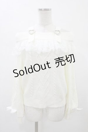 画像: Princess Melody / サスペンダー付きオフショルニット Free オフ H-26-01-07-1049-EL-TO-NS-ZH