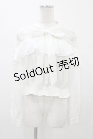 画像: MA*RS / レース切替ボウタイブラウス Free オフ H-26-01-07-1050-EL-BL-NS-ZH