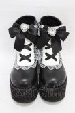 画像1: DearMyLove / ハートビジューレースアップショートブーツ 24.5cm ブラック H-26-01-07-1004-EL-SH-NS-ZH (1)
