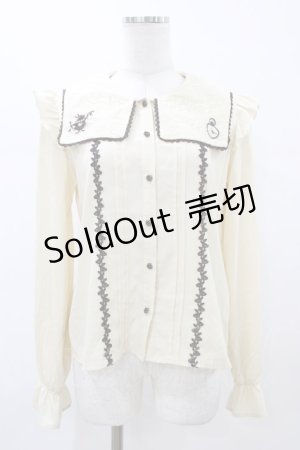 画像: axes femme POETIQUE / ドリーミーメルヘン柄刺繍ブラウス/Disney M 生成り H-26-01-07-1053-AX-BL-NS-ZH