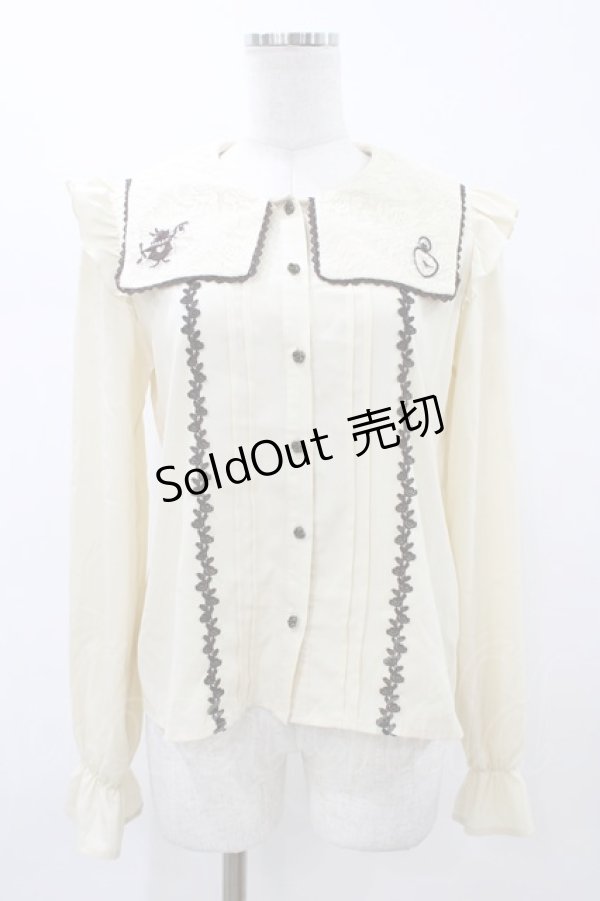 画像1: axes femme POETIQUE / ドリーミーメルヘン柄刺繍ブラウス/Disney M 生成り H-26-01-07-1053-AX-BL-NS-ZH (1)