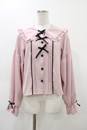 画像: DearMyLove / 3つリボンセーラーブラウス M ピンク H-26-01-07-1055-EL-BL-NS-ZH