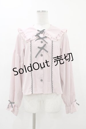 画像: DearMyLove / 3つリボンセーラーブラウス M ピンク H-26-01-07-1055-EL-BL-NS-ZH