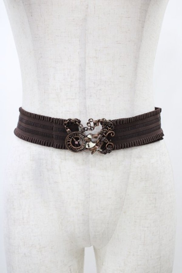 画像1: axes femme / 懐中時計×うさぎゴムベルト  ブラウン H-26-01-07-1011-AX-ZA-NS-ZH (1)