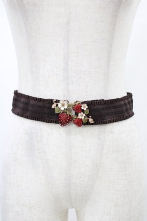 画像: axes femme POETIQUE / いちごゴムベルト  ブラウン H-26-01-07-1012-AX-ZA-NS-ZH