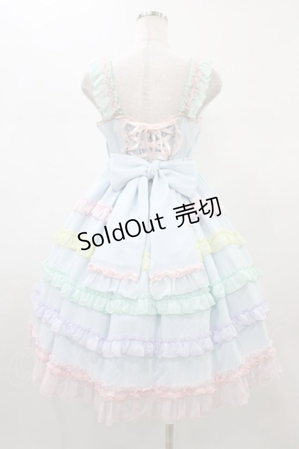 画像2: Angelic Pretty / しゃぼん玉ジャンパースカート Free サックス H-26-01-07-1017-AP-OP-NS-ZH (2)