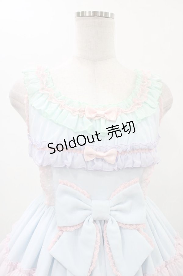 画像4: Angelic Pretty / しゃぼん玉ジャンパースカート Free サックス H-26-01-07-1017-AP-OP-NS-ZH (4)