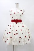 画像1: mille fille closet by LODISPOTTO / RetroFrenchハートワンピース M オフ/レッド H-26-01-07-1022-LO-OP-NS-ZH (1)