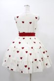 画像2: mille fille closet by LODISPOTTO / RetroFrenchハートワンピース M オフ/レッド H-26-01-07-1022-LO-OP-NS-ZH (2)