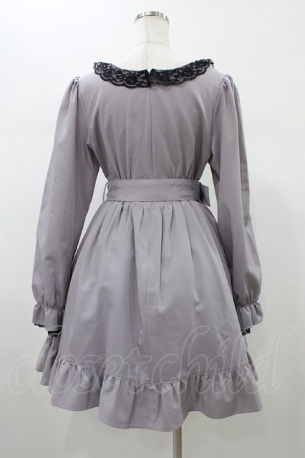 画像2: Ank Rouge / スピンドルバックリボンワンピース M ブルーグレー H-26-01-07-1025-CA-OP-NS-ZH (2)