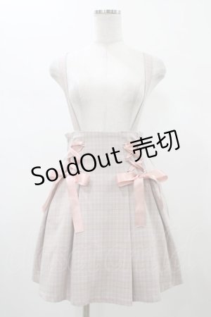 画像: MA*RS / レースアップサスペンダースカート Free ピンク H-26-01-07-1029-EL-SK-NS-ZH