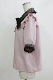 画像2: DearMyLove / レース重ねハートバックルリボンブラウス 3L ピンク H-26-01-07-047-EL-BL-NS-ZH (2)