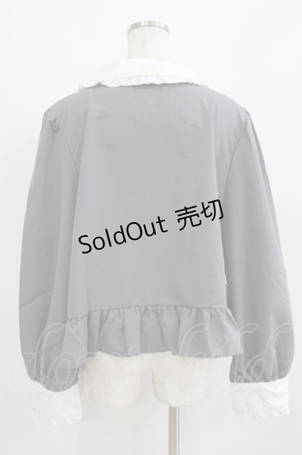 画像3: Cherirulu Chocola / MYリボンマルエリブラウス 4L グレー H-26-01-07-048-GO-BL-NS-ZH (3)