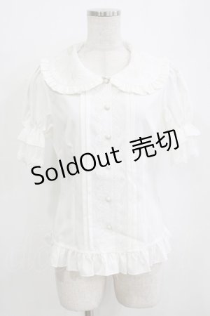 画像: Lolitime（海外ロリータブランド） / 刺繍衿ブラウス M オフ H-26-01-07-049-GO-BL-NS-ZH