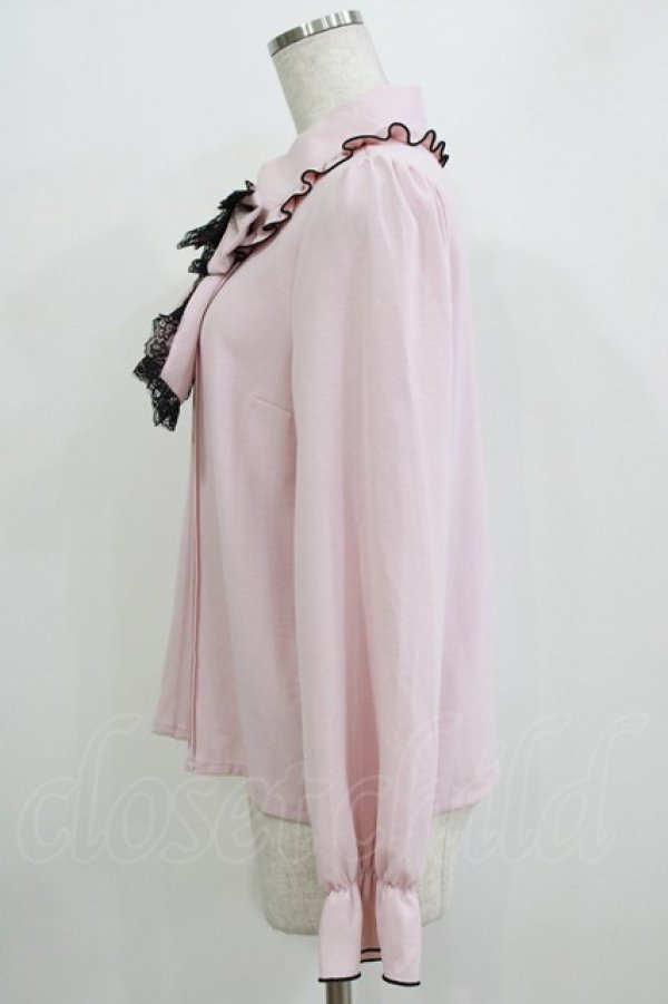 画像2: DearMyLove / リボンブラウス M ピンク H-26-01-07-050-EL-BL-NS-ZH (2)