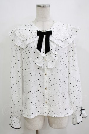 画像: axes femme kawaii / 星柄ブラウス M オフ H-26-01-07-054-AX-BL-NS-ZH