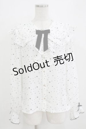 画像: axes femme Kawaii / 星柄ブラウス M オフ H-26-01-07-054-AX-BL-NS-ZH