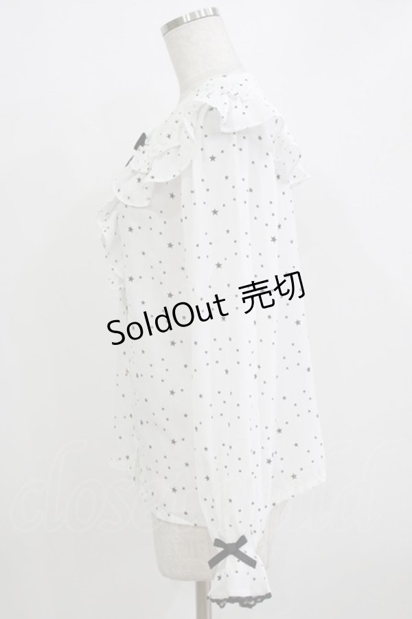 画像2: axes femme Kawaii / 星柄ブラウス M オフ H-26-01-07-054-AX-BL-NS-ZH (2)