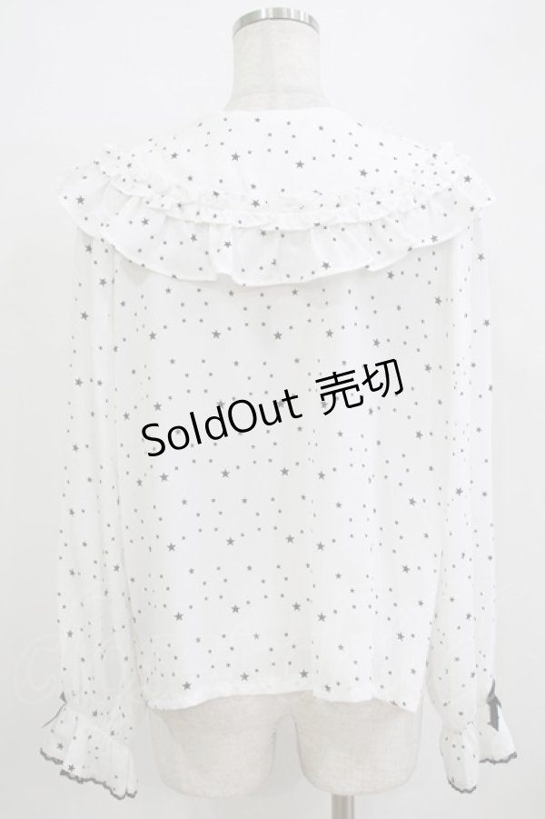 画像3: axes femme Kawaii / 星柄ブラウス M オフ H-26-01-07-054-AX-BL-NS-ZH (3)