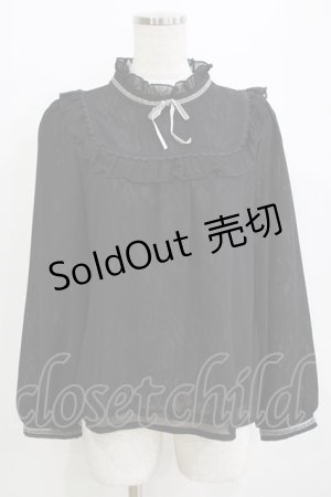 画像: axes femme POETIQUE / 内レースブラウス M ブラック H-26-01-07-057-AX-BL-NS-ZH