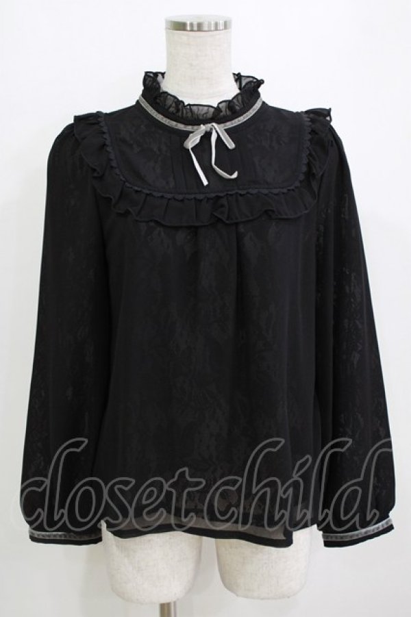 画像1: axes femme POETIQUE / 内レースブラウス M ブラック H-26-01-07-057-AX-BL-NS-ZH (1)