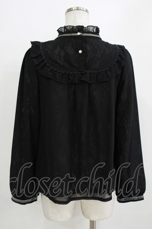 画像3: axes femme POETIQUE / 内レースブラウス M ブラック H-26-01-07-057-AX-BL-NS-ZH (3)