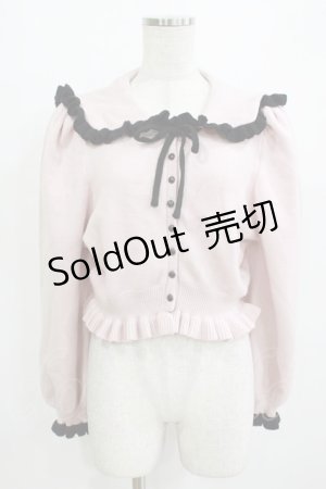 画像: Honey Cinnamon / セーラーニットカーディガン Free ピンク H-26-01-07-058-LO-TO-NS-ZH