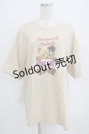 画像: Honey Cinnamon / シナモンTEDDY Tee Free ベージュ H-26-01-07-064-LO-TS-NS-ZH