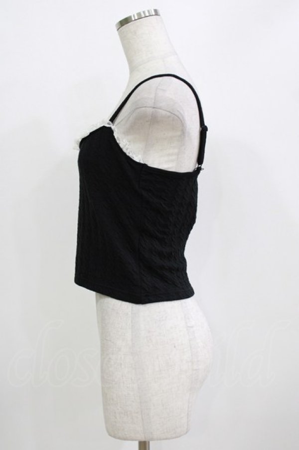 画像2: Ank Rouge / レースキャミソール M ブラック H-26-01-07-068-CA-TO-NS-ZH (2)