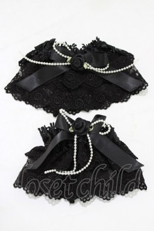 画像: metamorphose / チュールレースカフス  ブラック H-26-01-07-070-ME-ZA-NS-ZH