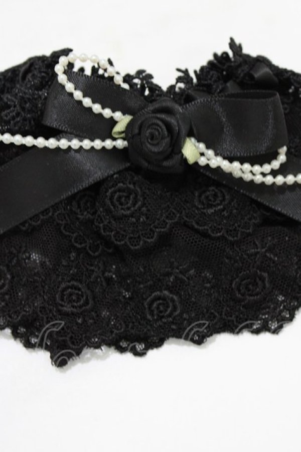 画像2: metamorphose / チュールレースカフス  ブラック H-26-01-07-070-ME-ZA-NS-ZH (2)