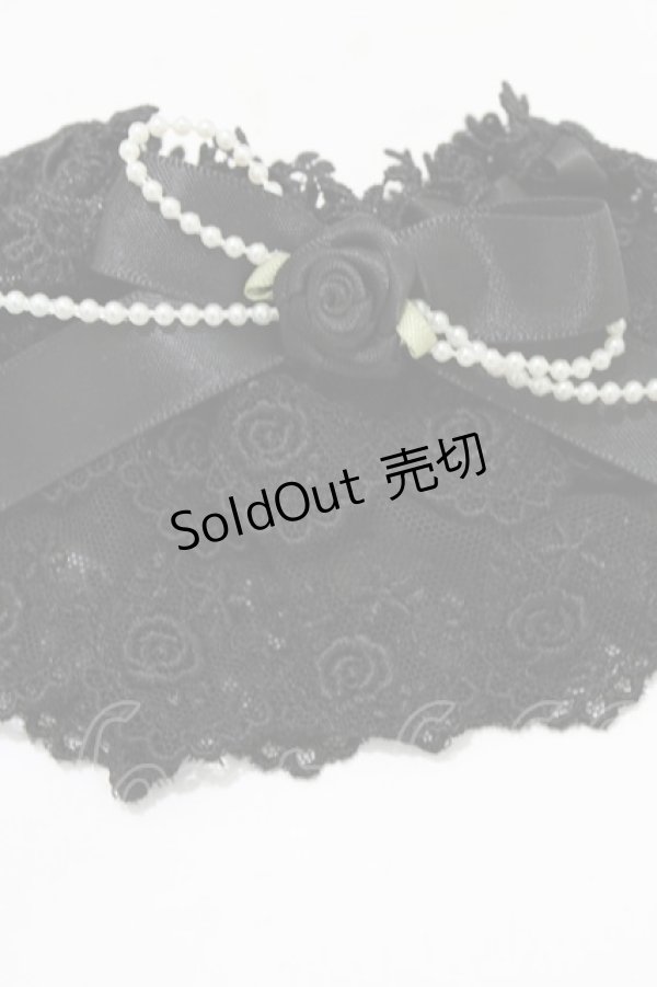 画像2: metamorphose / チュールレースカフス  ブラック H-26-01-07-070-ME-ZA-NS-ZH (2)