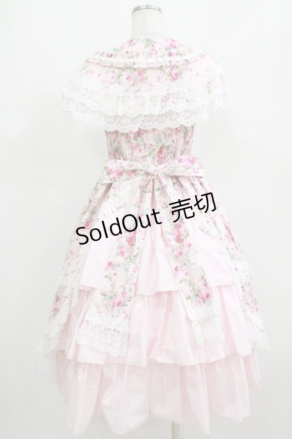 画像3: metamorphose / フローレンスケープ付きミディアムジャンパースカート サイズ1 ピンク H-26-01-07-001-ME-OP-NS-ZH (3)