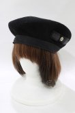 画像1: m petit by misako / NINA'S AM カメオベレー  ブラック H-26-01-07-079-LO-AC-NS-ZH (1)