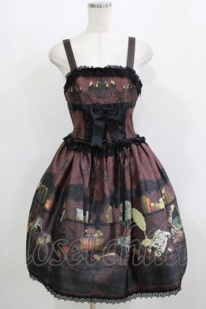 画像: ALICE and the PIRATES / CHOcOlate addiction 〜with your SweEt Memories〜柄ジャンパースカート Free ボルドー H-26-01-07-008-PA-OP-NS-ZH