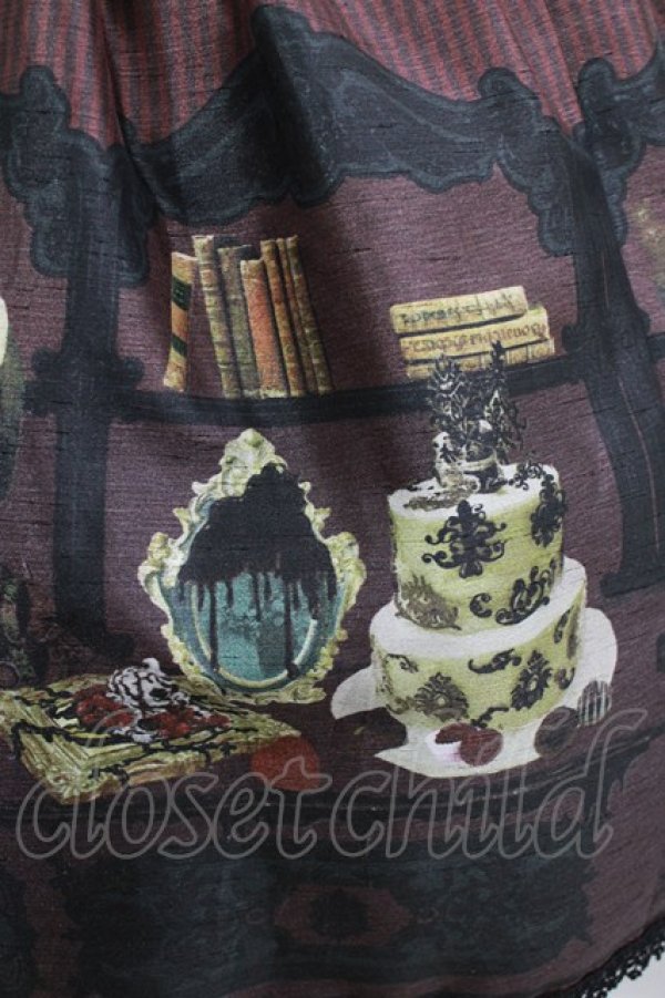 画像4: ALICE and the PIRATES / CHOcOlate addiction 〜with your SweEt Memories〜柄ジャンパースカート Free ボルドー H-26-01-07-008-PA-OP-NS-ZH (4)