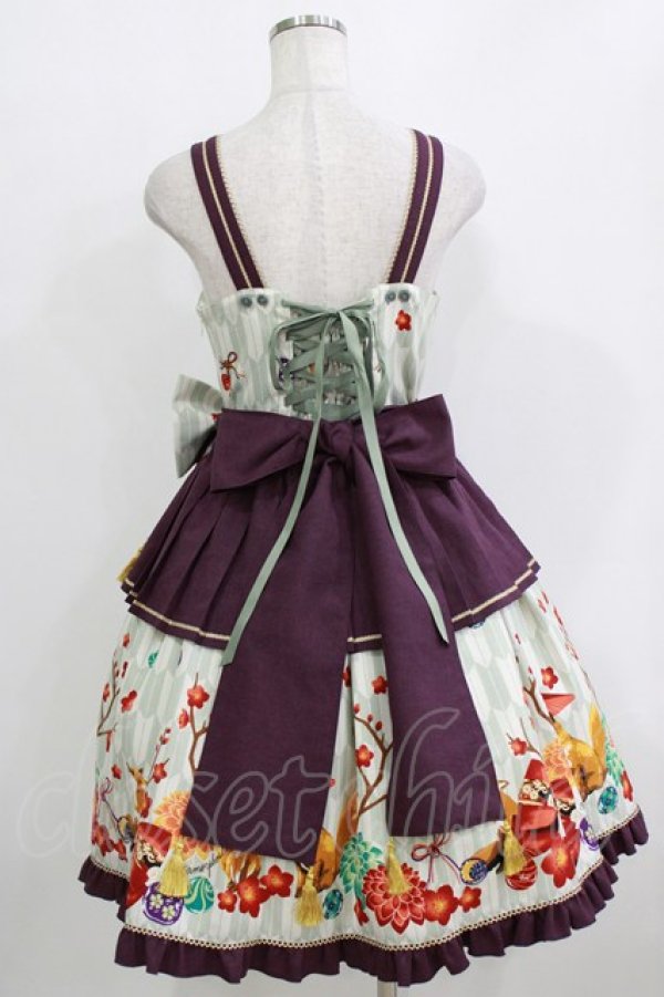 画像3: metamorphose / 春告げ鳥の恋うららペプラムジャンパースカート Free ミント H-26-01-07-009-ME-OP-NS-ZH (3)