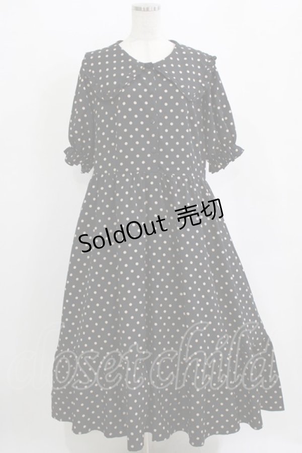 画像1: m petit by misako / ナシジドットワンピース 4L ブラック H-26-01-07-014-LO-OP-NS-ZH (1)