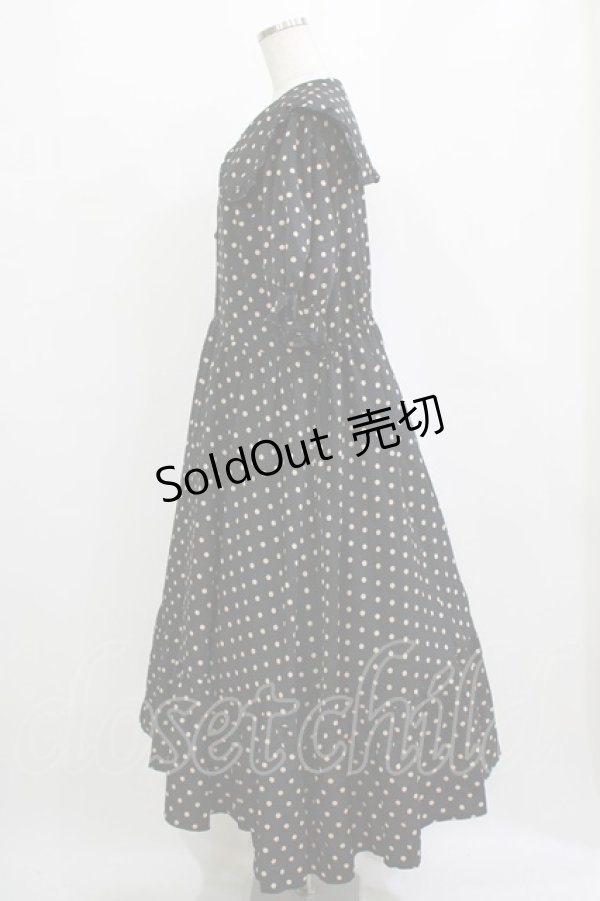 画像2: m petit by misako / ナシジドットワンピース 4L ブラック H-26-01-07-014-LO-OP-NS-ZH (2)