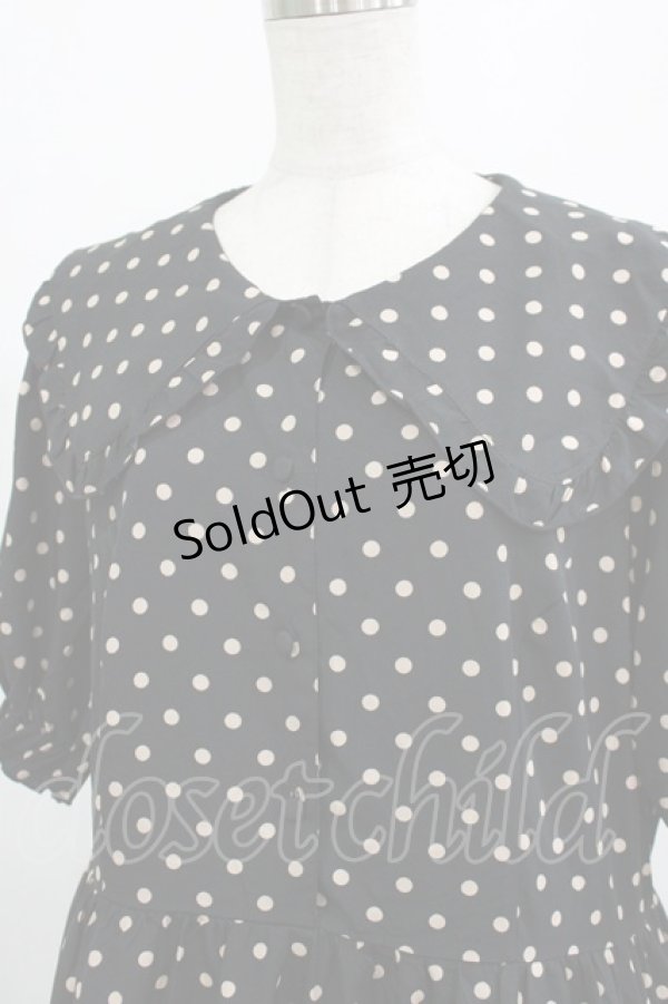 画像4: m petit by misako / ナシジドットワンピース 4L ブラック H-26-01-07-014-LO-OP-NS-ZH (4)