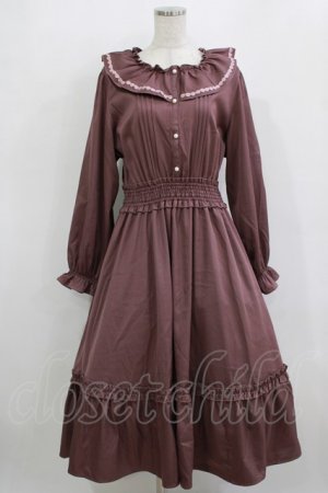 画像: m petit by misako / AOK*フリルカラータックワンピース 4L ダークピンク H-26-01-07-017-LO-OP-NS-ZH