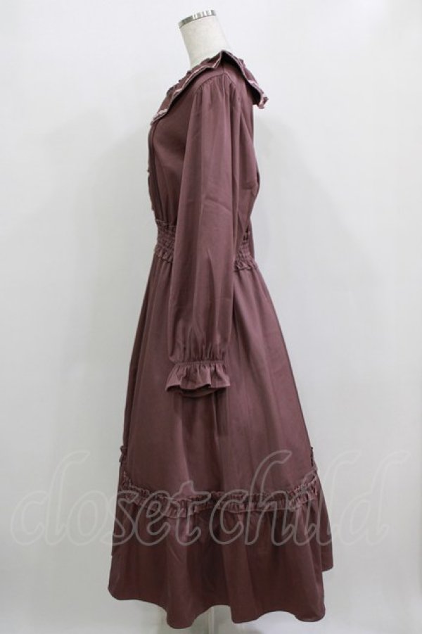 画像2: m petit by misako / AOK*フリルカラータックワンピース 4L ダークピンク H-26-01-07-017-LO-OP-NS-ZH (2)