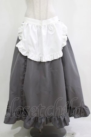 画像: Cherirulu Chocola / MYフリルスカート+エプロン 4L グレー H-26-01-07-020-GO-SK-NS-ZH