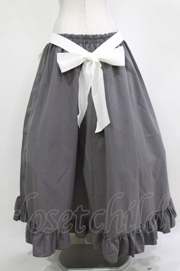 画像3: Cherirulu Chocola / MYフリルスカート+エプロン 4L グレー H-26-01-07-020-GO-SK-NS-ZH (3)