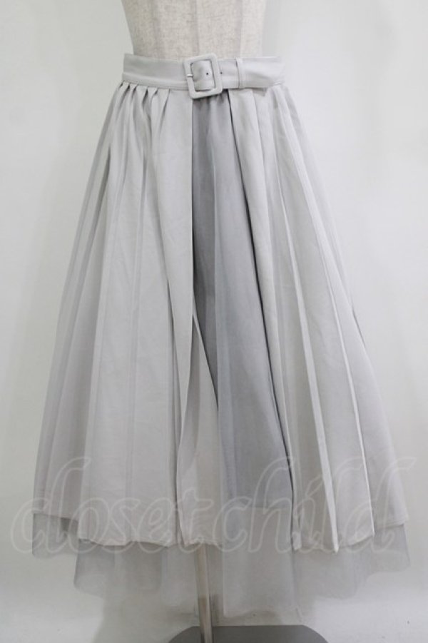 画像1: EATME / プリーツラップチュールスカート M グレー H-26-01-07-021-LO-SK-NS-ZH (1)