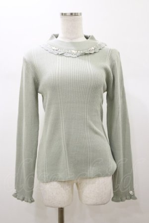 画像: axes femme / バラボトルネックリブニット Free ミント H-26-01-08-045-AX-TO-NS-ZH