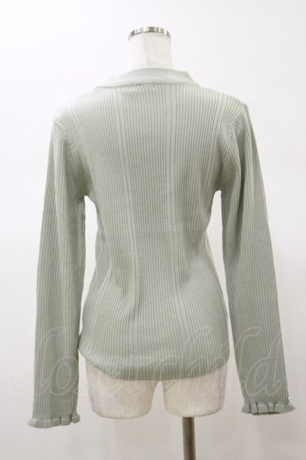 画像2: axes femme / バラボトルネックリブニット Free ミント H-26-01-08-045-AX-TO-NS-ZH (2)
